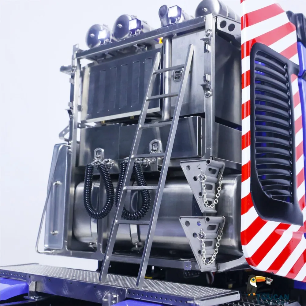 LESU 1/14 8X8 RC Trattore Camion Trasmissione a 3 velocità Auto telecomandata Toucan Verniciato Modello finito Aggiornato Fumo Suono Luce