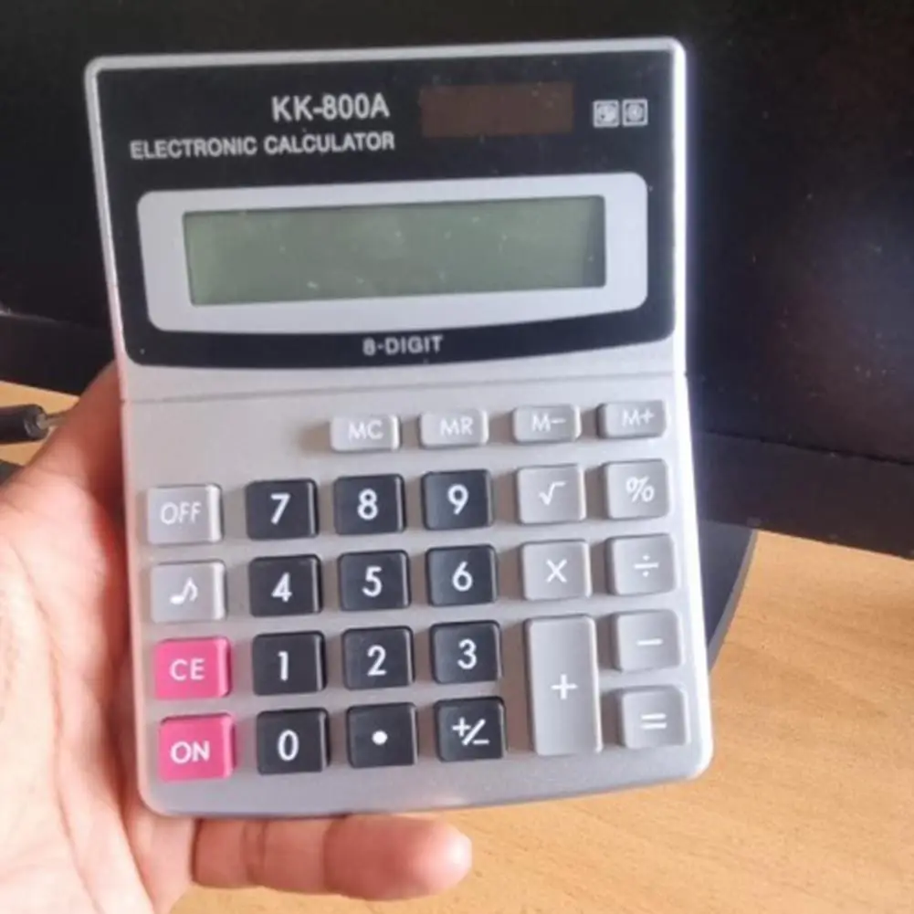 Calculadora de escritorio con llave sensible, útil, resistente a impactos, funciona con batería, suministros de oficina
