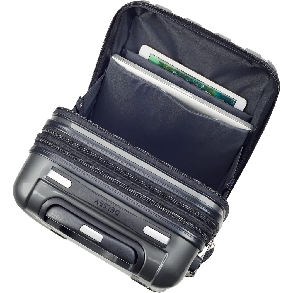 DELSEY PARIS Bagagli espandibili Helium Aero Hardside con ruote girevoli, titanio, set da 2 pezzi (19/24)