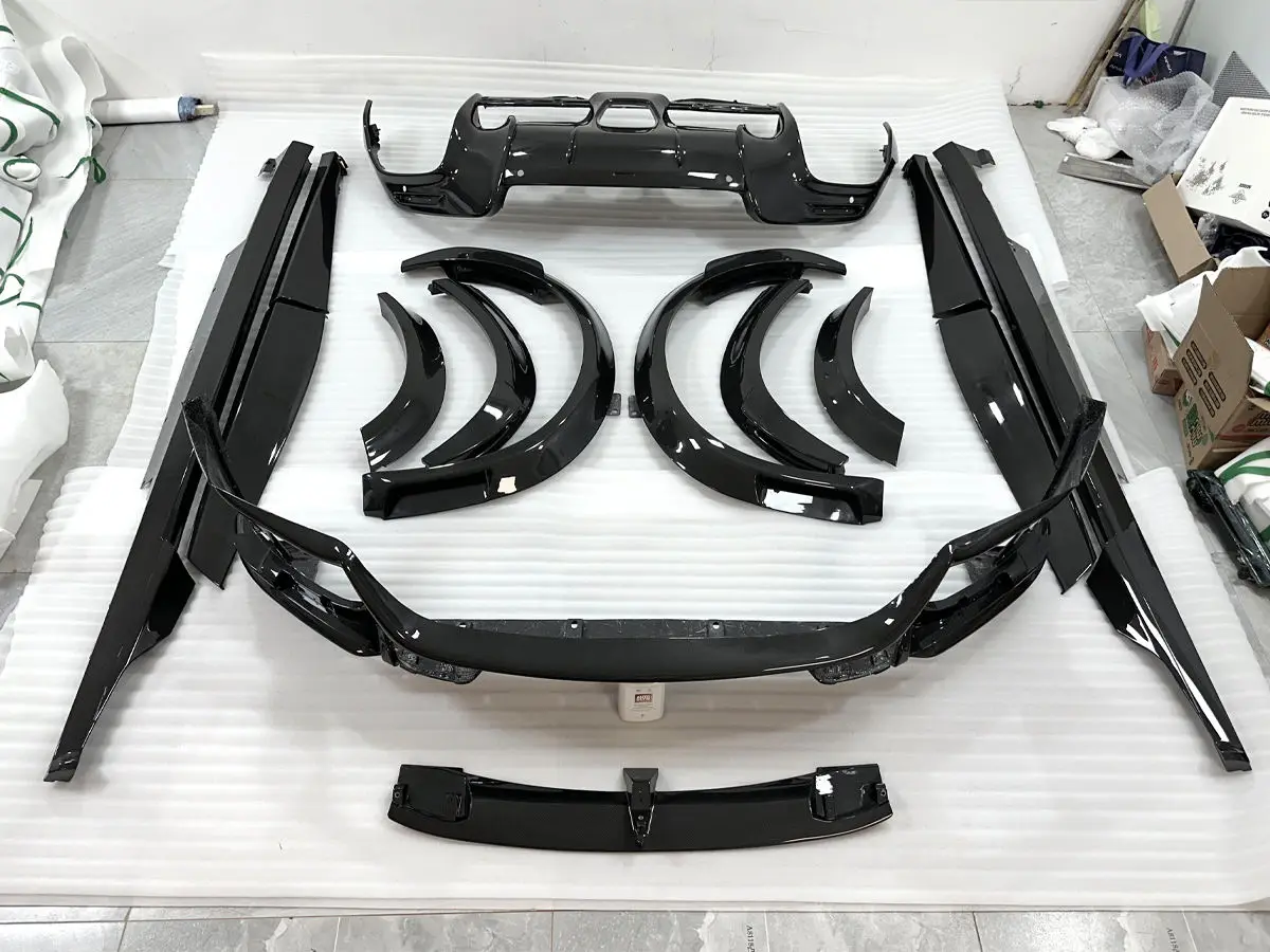 OEM Style Car Front Lip Splitter Side Skirts Rear Bumper Diffuser Wheel Brow bar Carbon Kit for Body Kit