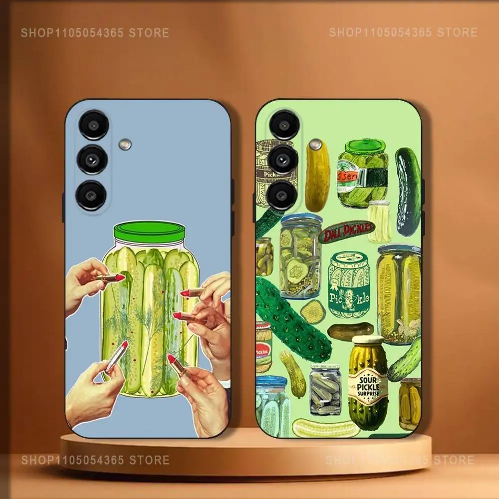 

Pickled Cucumber Art Phone Case For Samsung Galaxy A20,A21s,A22,A31,A32,A52,A53,A72,73,A80 Soft Black Cover