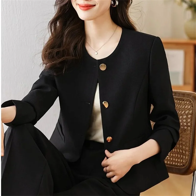 Blazer de Mujer de Alta Gama, Estilo Delgado y Elegante, Chaqueta de Primavera, Otoño e Invierno, Nuevo Estilo Coreano, Chaqueta Corta Versátil