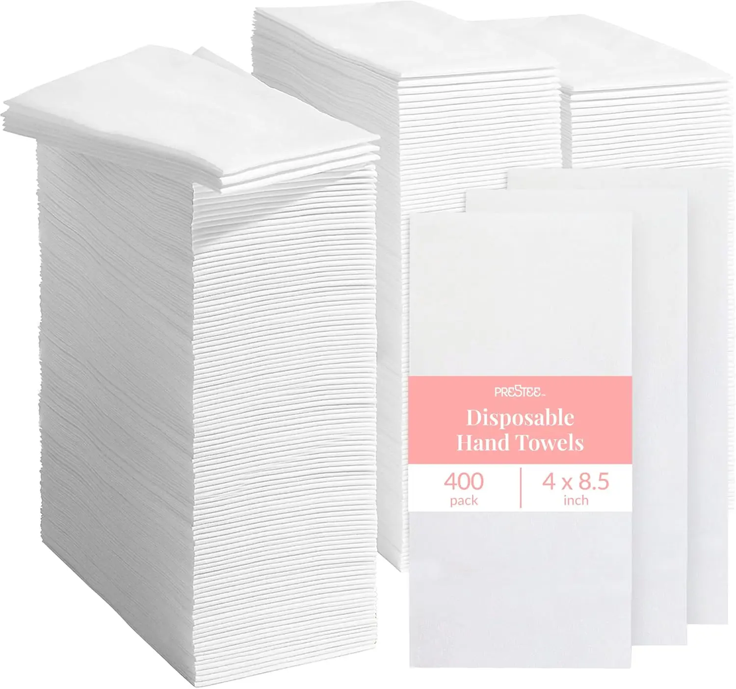 

400 Linen Feel Disposable Paper Hand Towels - White, Event Supplies, Disposable Guest Towels, Wedding Napkins, Disposable Napkin