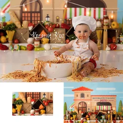 Ristorante Italiano Backdrops Kids Baby Birthday Cake Smash Photocall Props Restaurant Kitchen Backgrounds