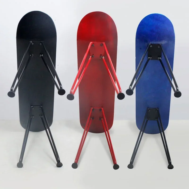 Skateboard stools, brackets, skateboard chairs, wrought iron stools self-installed skateboard logs double warping boards