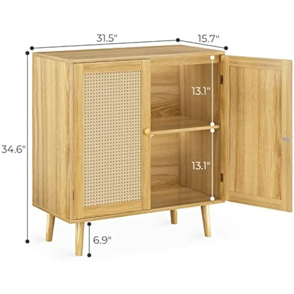 Cabinet With Storage Cabinet With Rattan Decor Doors Shoe Organizer Living Room Entry Shoes Furniture Home