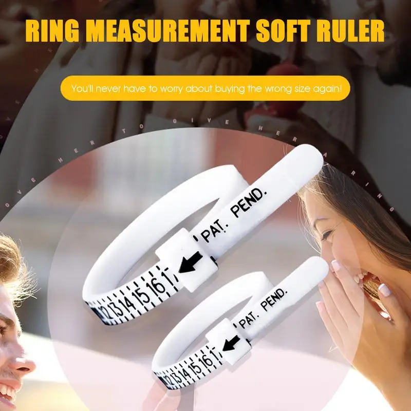 Finger Sizer Measurement Ring Adjustable Reusable Finger Ring Measuring Strap Jewelry Sizing Tool  For Women Hand