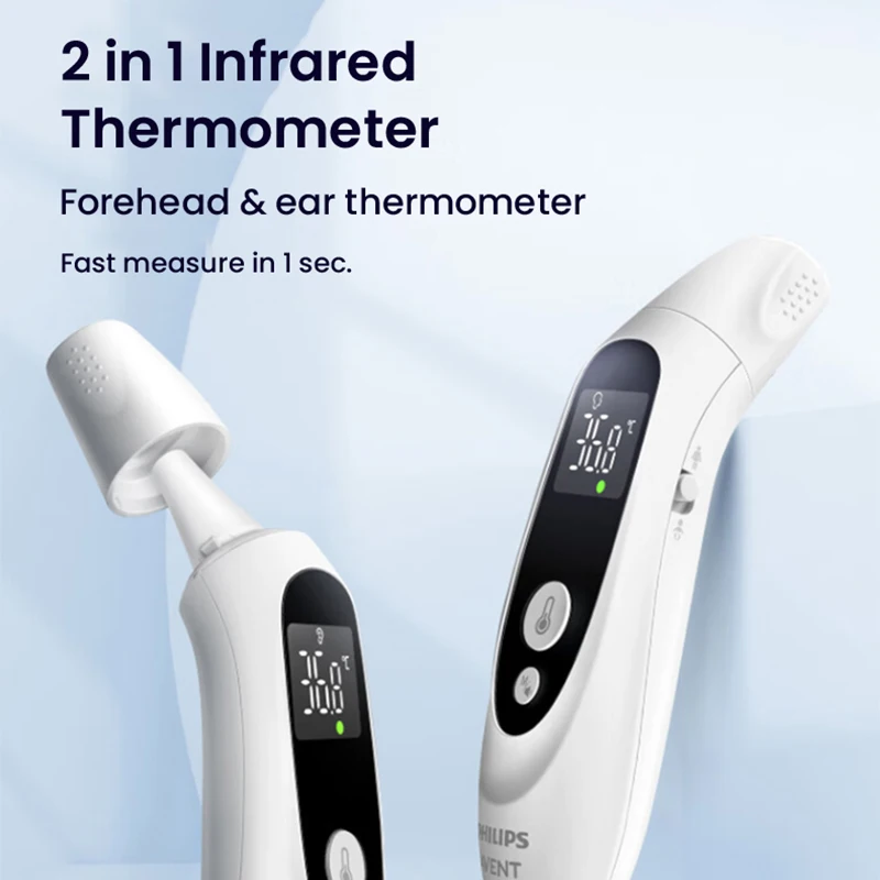Philips Avent FC-IR105 Digital Infrared Thermometer Ear & Forehead 2in1 Handheld Body Quick Temperature Measurement Tool