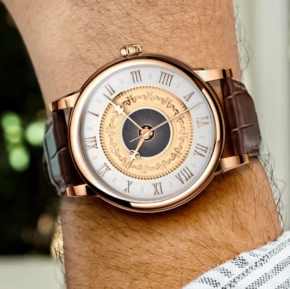 LOBINNI Men Automatic Watch 41mm Mechanical Wristwatch Waterproof Sapphire Mirror Carved Dial Roman Scales Miyota Mov
