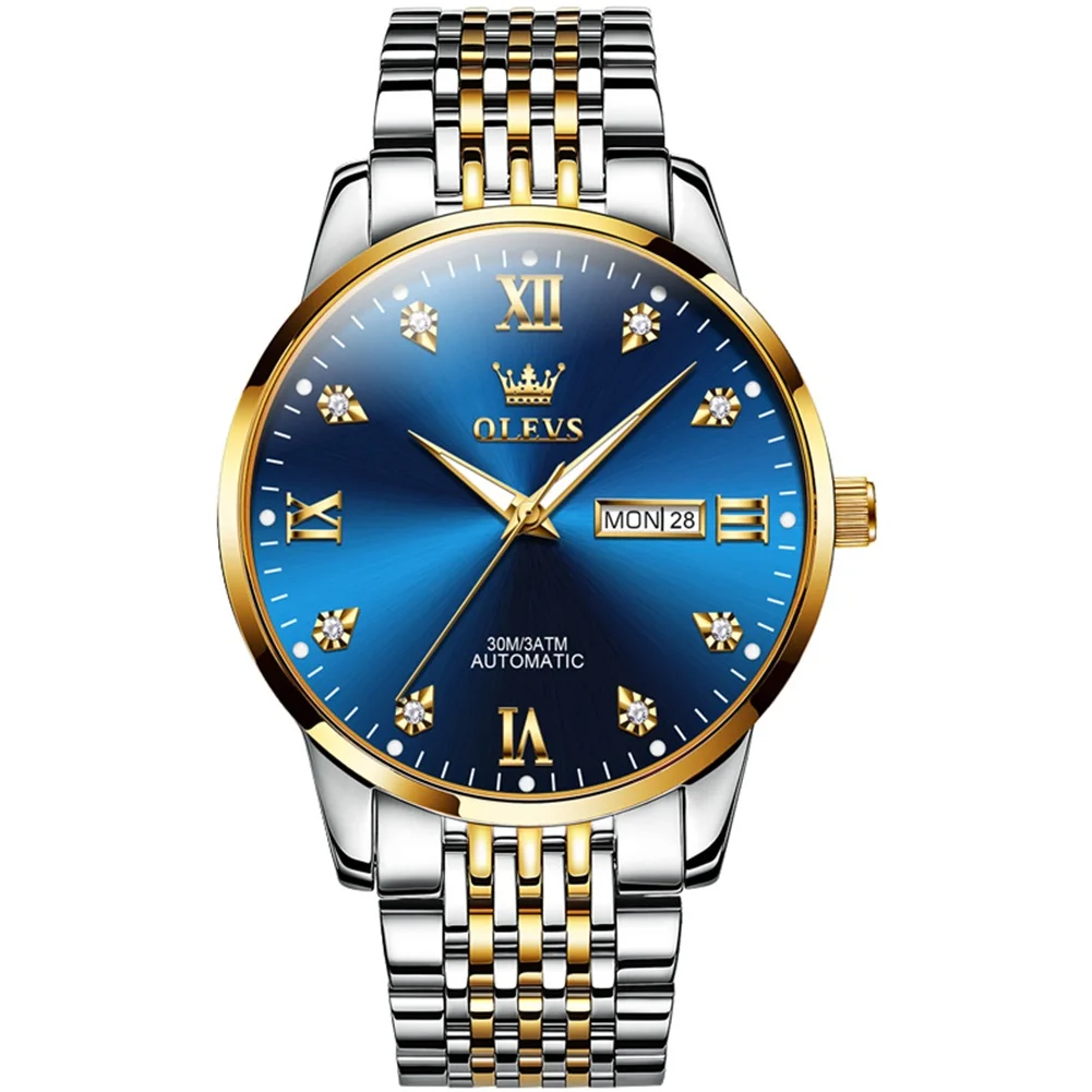 OLEVS Luxury Mens Watch High Quality Date Automatic Mechanical Watch﻿ Waterproof Watches For Man Gift Box