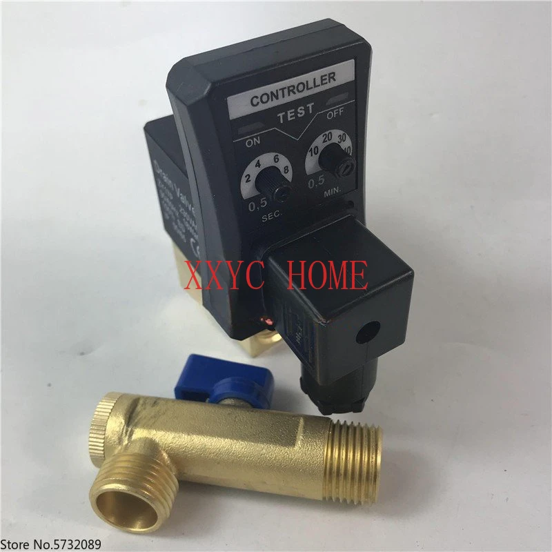 

2pcs Electronic drain valve timer switch Air compressor dryer drain valve Automatic drain valve Air storage tank solenoid