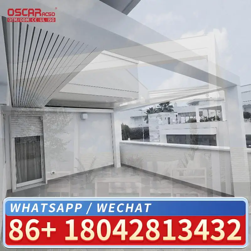 Bioclimatic Patio Cover With Snow Resistant Design Outdoor Pergola For Backyard Garden Courtyard  Louver Pergola