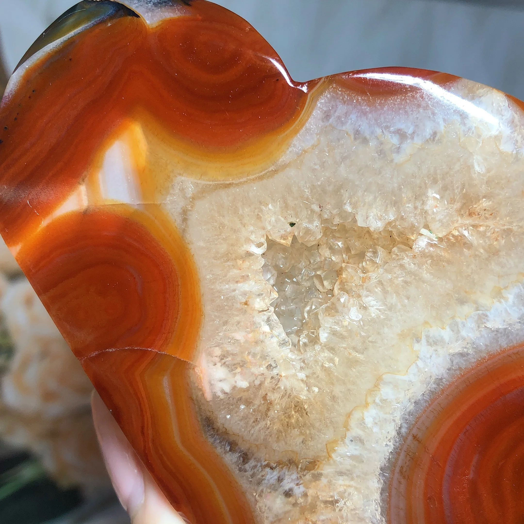 Natural Crystals Carnelian Cloud Druzy Geode Healing Gemstones Gift Jewelry High Quality Energy Ore Carving Home Decroration