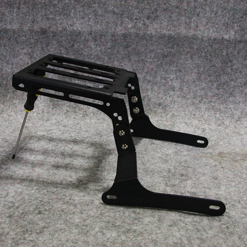 800N Motorcycle Luggage Rack Backrest Bumper Foldable Bolt On Cargo Bracket
