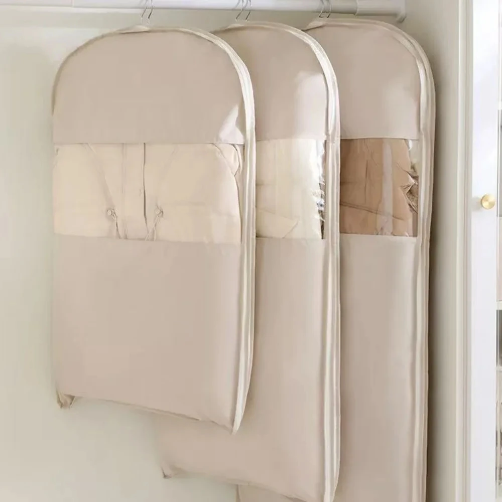 Transparente staubdichte aufhängbare Vakuum Aufbewahrungstasche sichtbarer Kleiderschutz für Daunenjacken platzsparender Organizer für Hauskleiderschrank geeignet für Winterkleidung schützt vor Staub Feuchtigkeit und F – Detail 13
