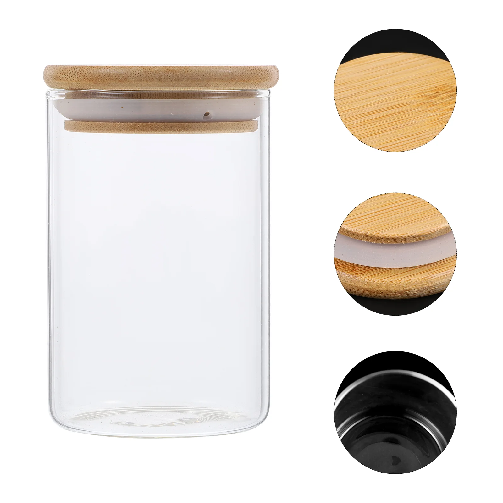 2 Pcs Cotton Swab Storage Box Food Jars Transparent Containers Ball Dispenser Glass Small Items Pad Organizers