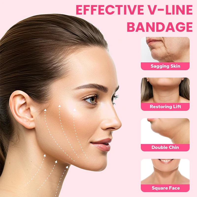 الوجه الخامس المشكل الوجه التخسيس ضمادة الاسترخاء رفع حزام تقليل الذقن المزدوجة الوجه ترقق الفرقة تدليك أنحل العناية بالبشرة #4
