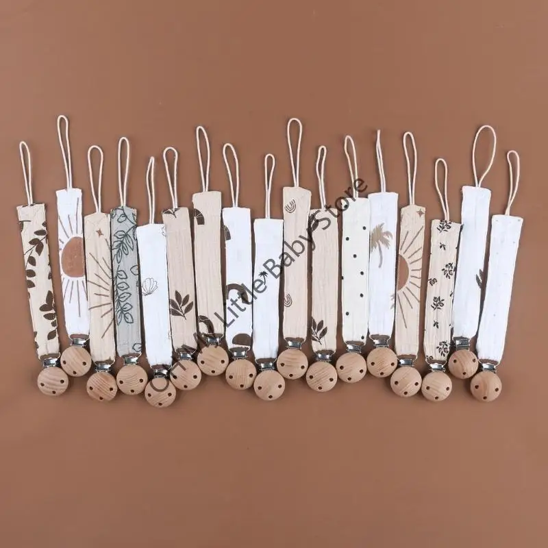 

M76C Pacifier Clip Anti-Lost Rope Cotton Cloth Infant Dummy Chain Baby Teething Gift