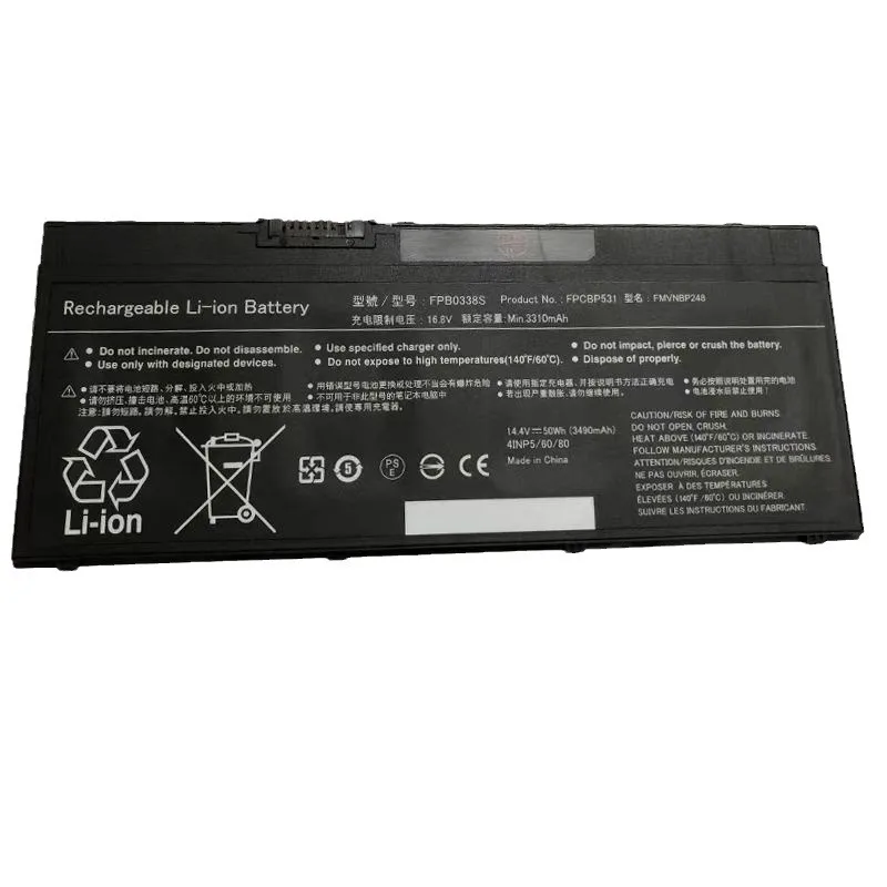 FPB0338S แบตเตอรี่แล็ปท็อปสำหรับฟูจิตสึไลฟ์บุ๊ค U758 U747 U748 U757 E558 E548 T937 T938 FPCBP529 FMVNBP248 FMVNBP247 CP721834-01