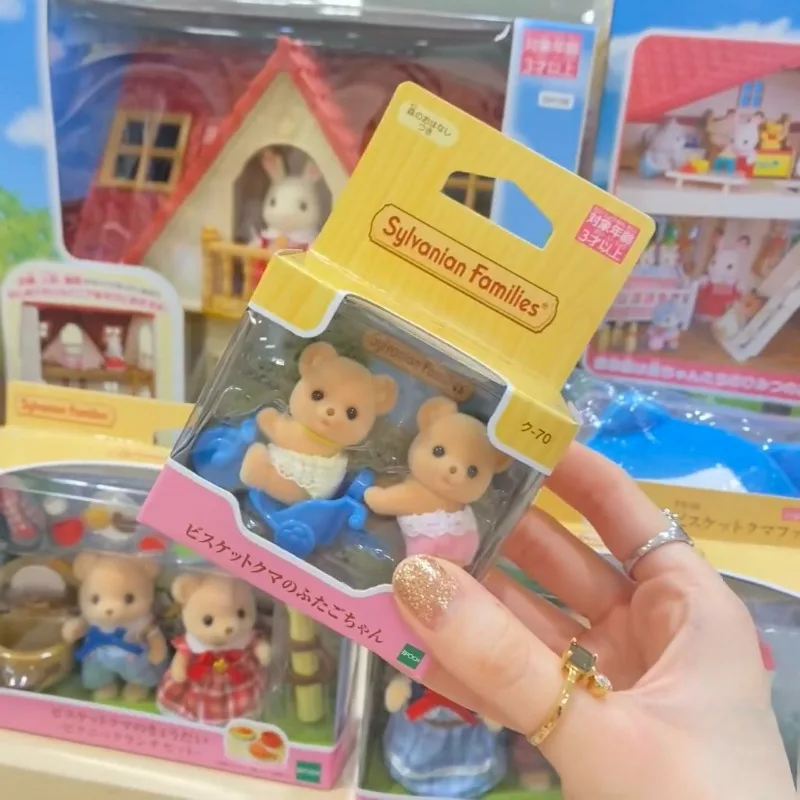 Sylvanian Families auténticos juguetes para niños niña juguete cocinas Ternurines Ternuwheels Original Ternuas galleta oso gemelos Ternuries