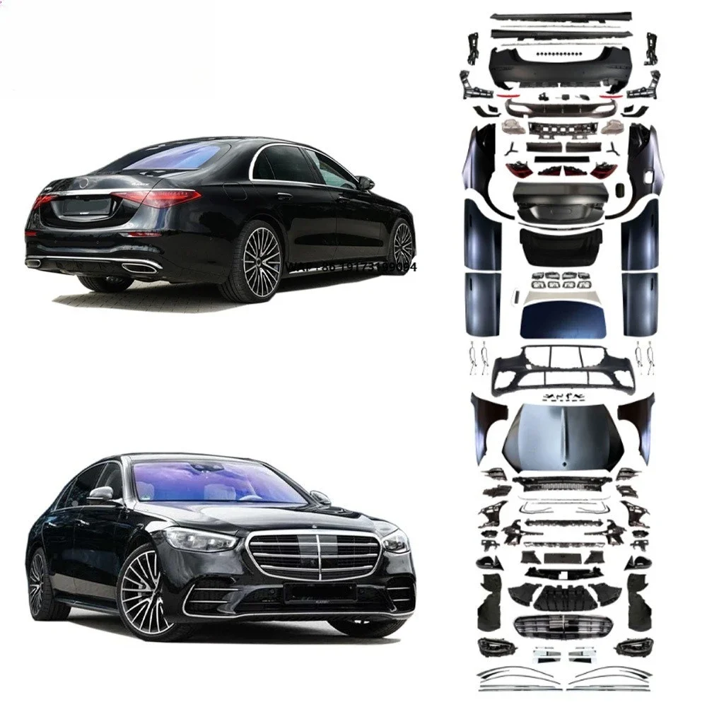 S CLASS W221 2006-2013 Year Body Kit Front Bumper Hood Diffuser Upgrade Facelift Set for W223 S450 2024y Car Bumpers