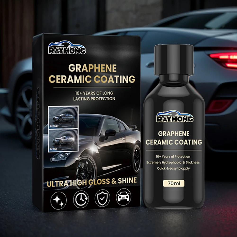 Pintura para el cuidado del coche antiarañazos, tecnología avanzada, líquido de mantenimiento superhidrofóbico, brillo UV, revestimiento de cerámica para detalles de automóviles, 70ml