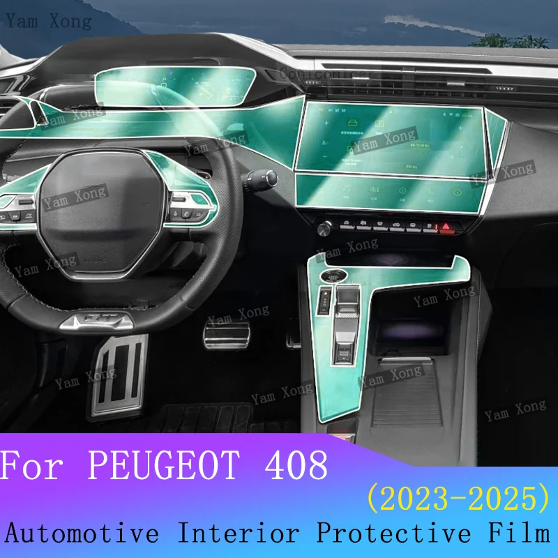 

Для Peugeot 408 2025 2024 2023, автомобильный GPS-навигатор, экран, защитная закаленная пленка, наклейка на переключение передач, полный комплект, внутренняя пленка