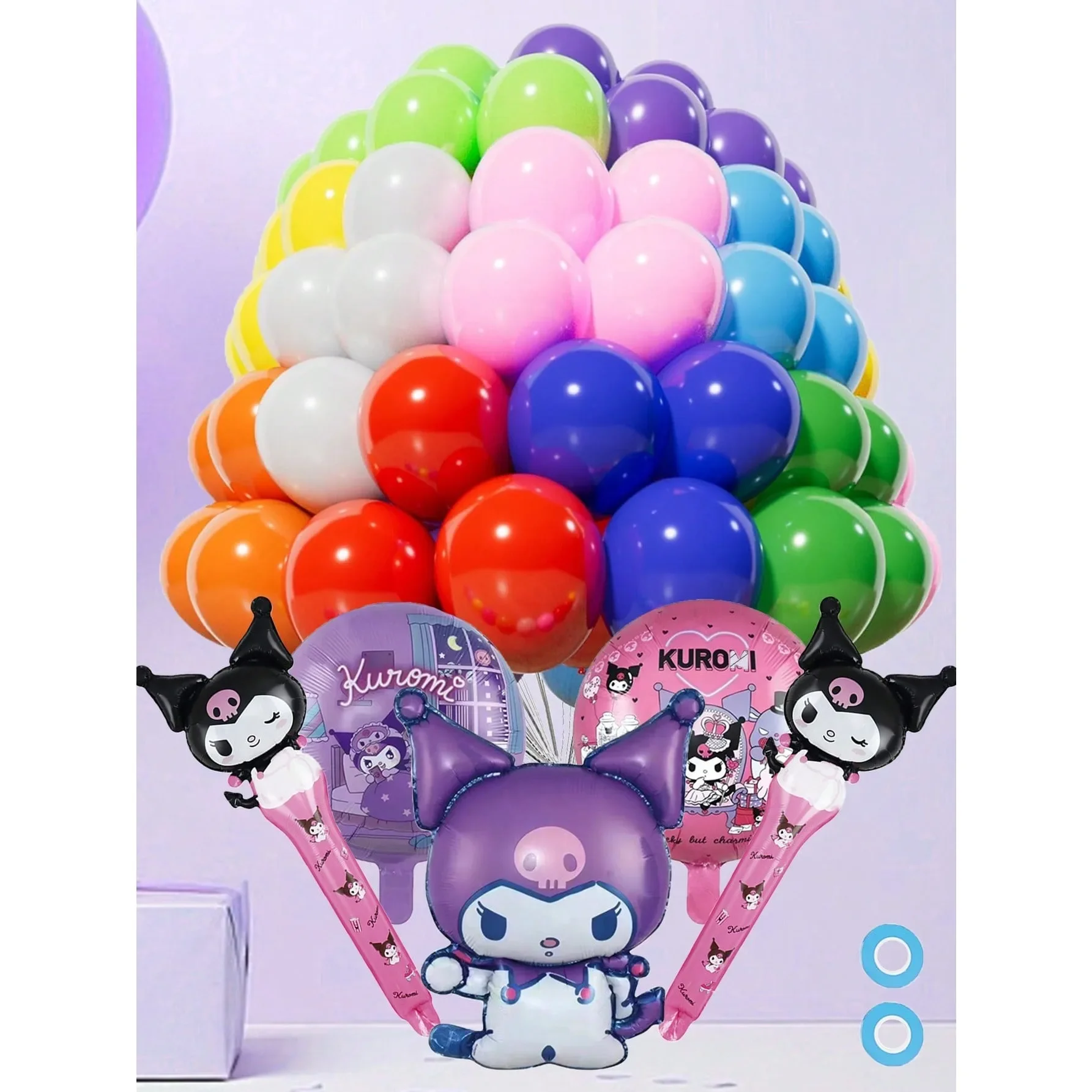 

Hello Kitty Kuromi Themed Party Balloon Set Officially Licensed