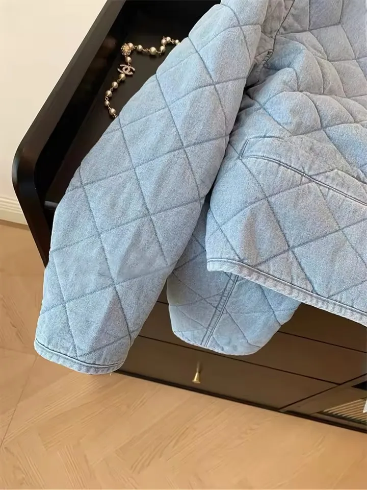 เสื้อคลุมคาร์ดิแกนผ้าฝ้ายสไตล์เกาหลี คอกลม ลายกอร์กิ้ง อุ่นสบาย แฟชั่นฤดูใบไม้ร่วง ฤดูหนาว สไตล์ญี่ปุ่นหวานๆ เสื้อโค้ทแบบเย็บติดกัน