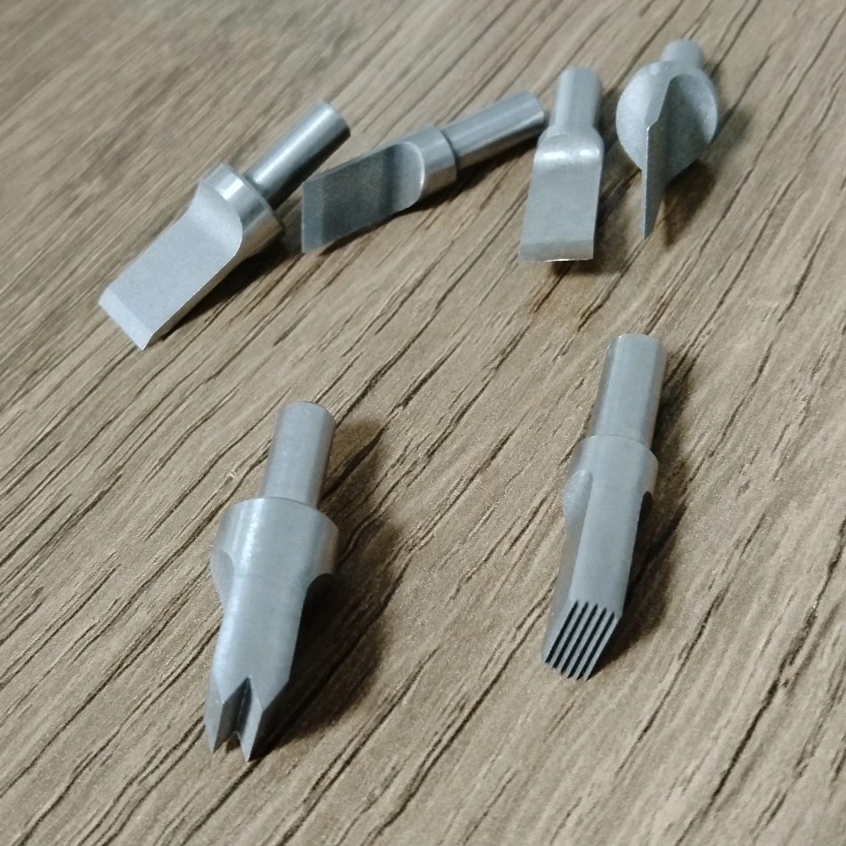 DIY leather craft hardware tools, stainless steel wire cutting multi-type rotary engraving blades, compatible with 5.5mm shank