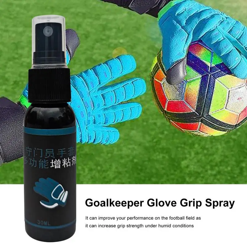 Goalkeeper Gloves Spray Gloves Wash & Prepare Gloves Spray 30ml Protective Effective Formula Sports Grip Spray For Match