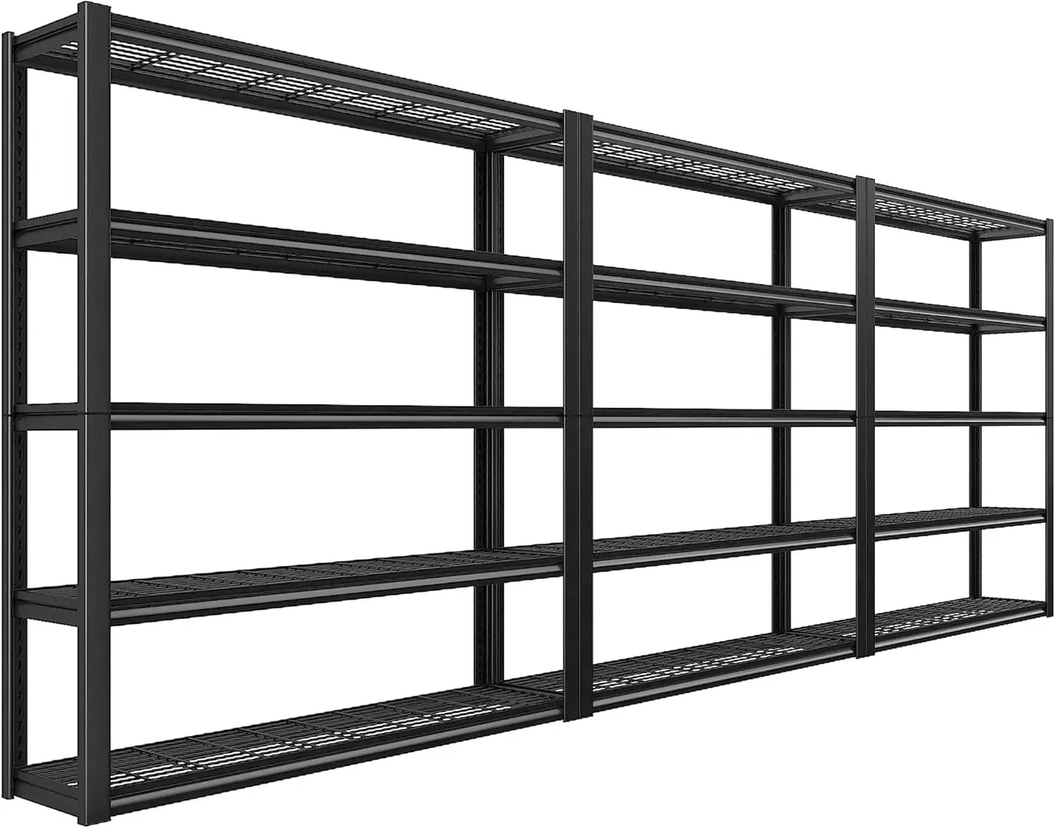 

48''W Garage Shelving Heavy Duty Loads 2500LBS Garage Storage Shelves Heavy Duty Shelving 5 Tier Adjustable Metal Shelving