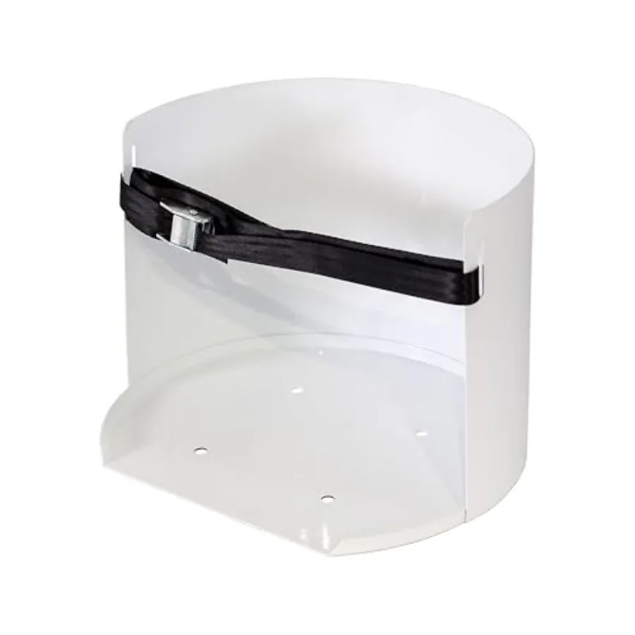 

5201005 5 Gallon Water Cooler Rack for Truck White Steel With Flat Surface Trucks and Trailer Accessories Water Jug Holder for