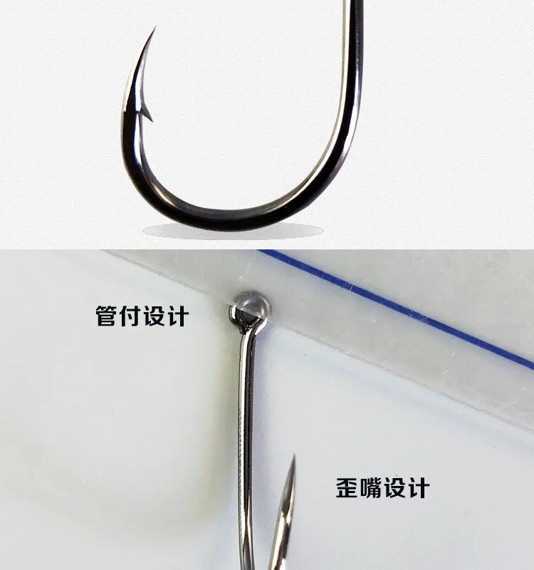 100% Original Japanese materials Imported Gamakatsu Gama Tube ring Black Fishing Hook for bass carp fishing hook