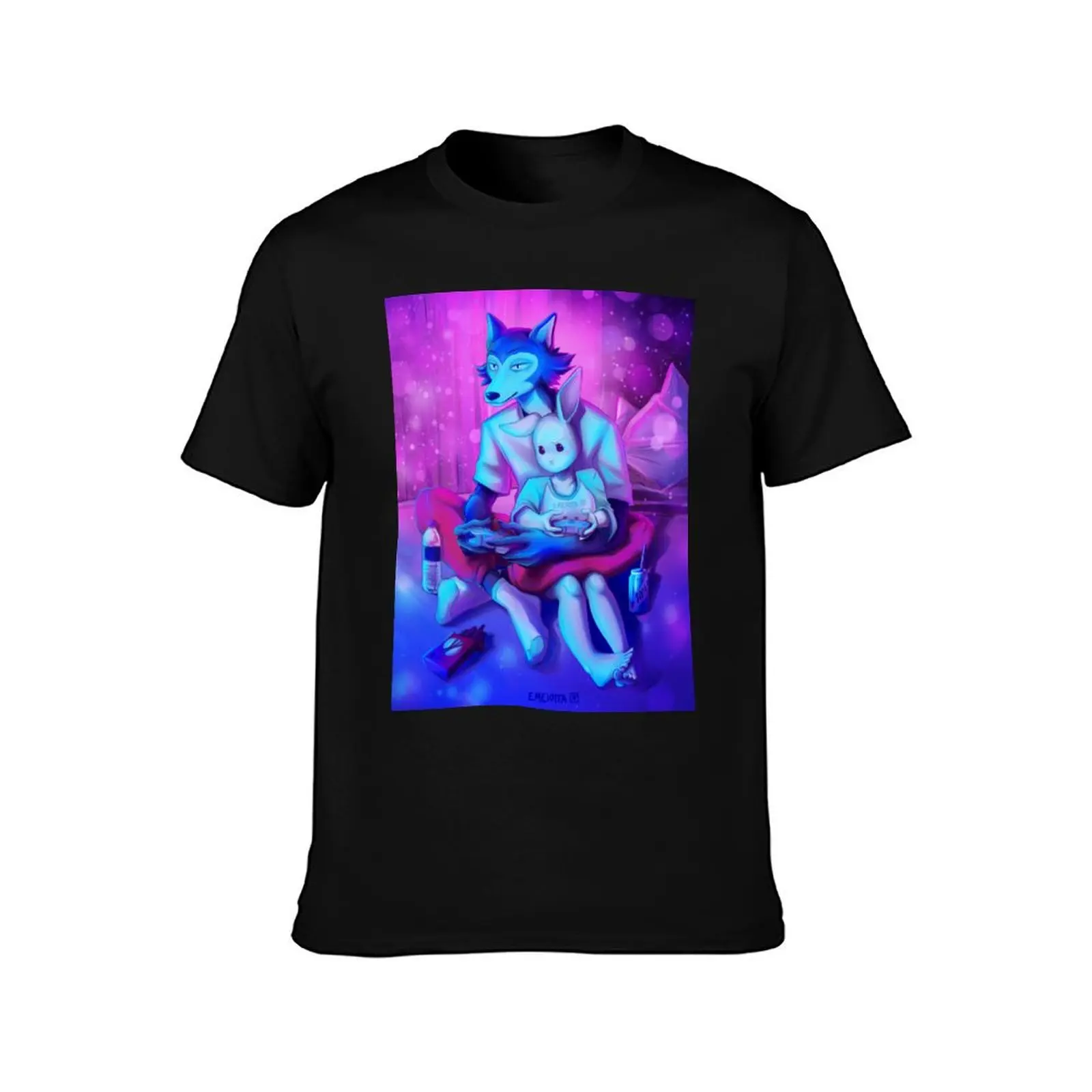 Legoshi and Haru Videogames T-Shirt Sweat Absorbing Sports Tee Shirt T-Shirt