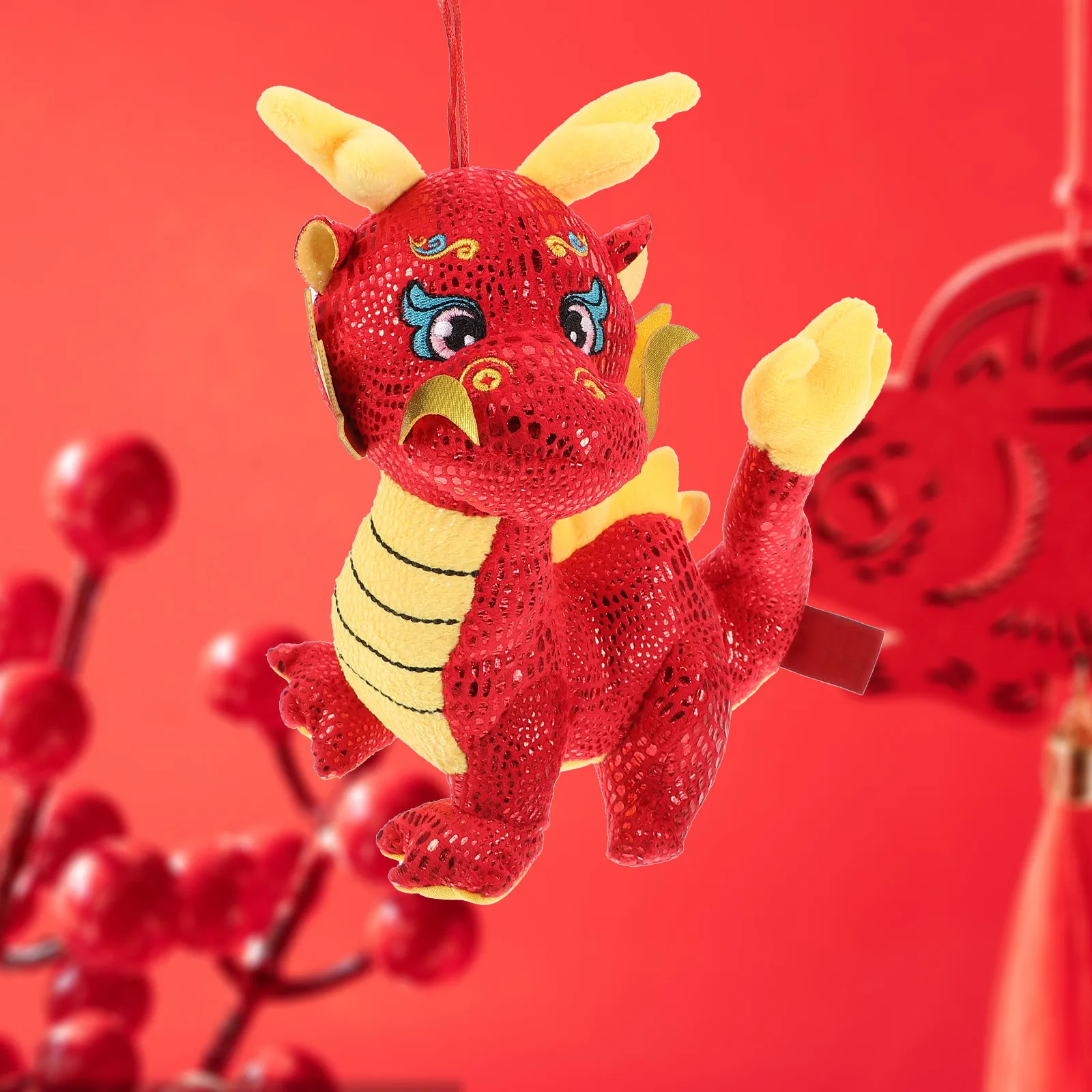 

Мягкая игрушка-талисман Дракон, символ года Дракона, удобная и милая, подарок на Китайский Новый год, символ богатства и благородства.