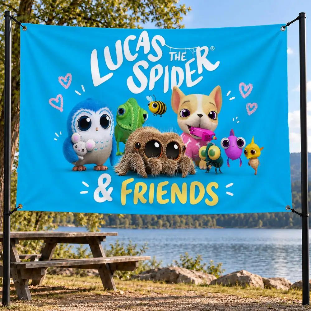 Cartoon Lucas the Spider Flags decor flag banner,wall hanging flag,indoor outdoor wall decor,yard garden porch patio