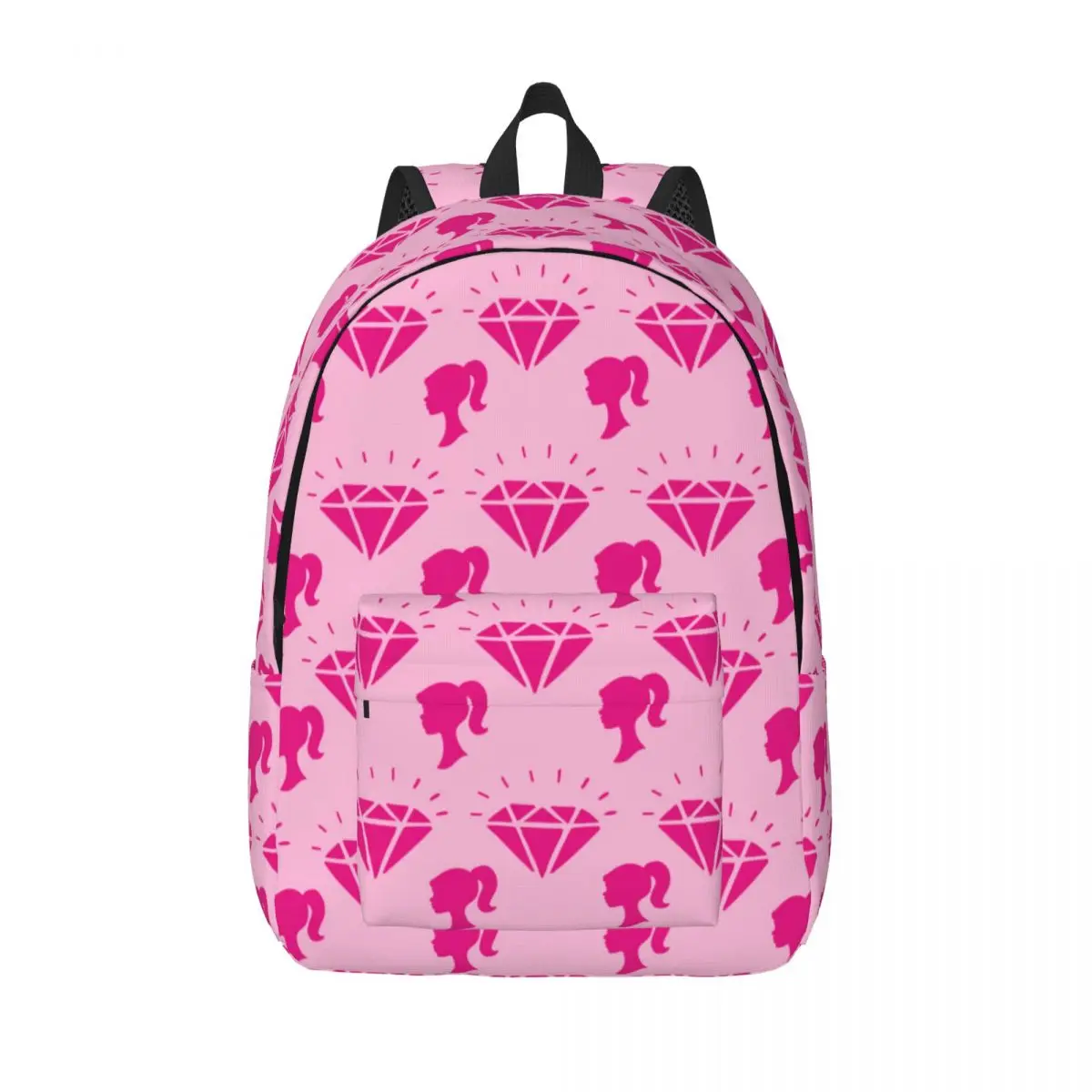 Custom Barbies Doll Diamond Canvas Mochilas, impermeável College School Bag, Print Bookbag para homens e mulheres