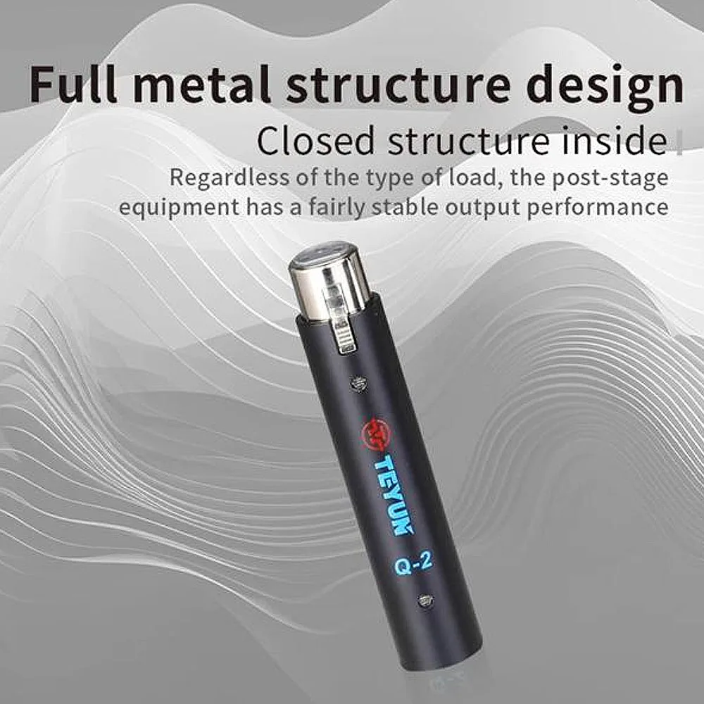 Teyun ไมโครโฟน Q2แอมพลิฟายเออร์แบบไดนามิกพรีแอมป์รับ28Db ไดนามิก Q-2โครงสร้างโลหะ48V