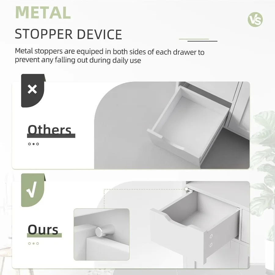 Отдельно стоящий напольный шкаф для хранения вещей с дверцами и ящиками для ванной или кухни, белая регулируемая полка-органайзер для кладовой с