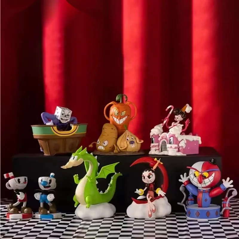 Cuphead Adventure Anime Figure Pvc Material Cuphead Don\'T Deal With The Devil Series Blind Box Child Man Gift Boy Toys Ornament