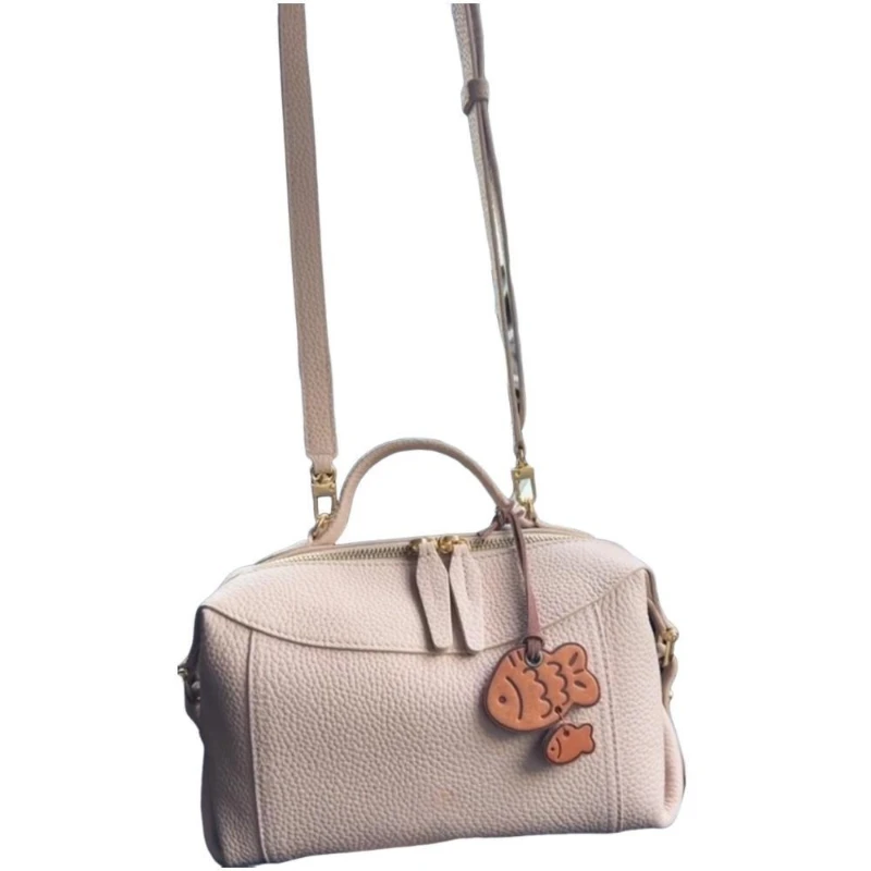Large Capacity Simple Boston Bag Women's Pack 2026 New Portable Commuter Dumpling Bags Light Luxury Niche High Sense Package