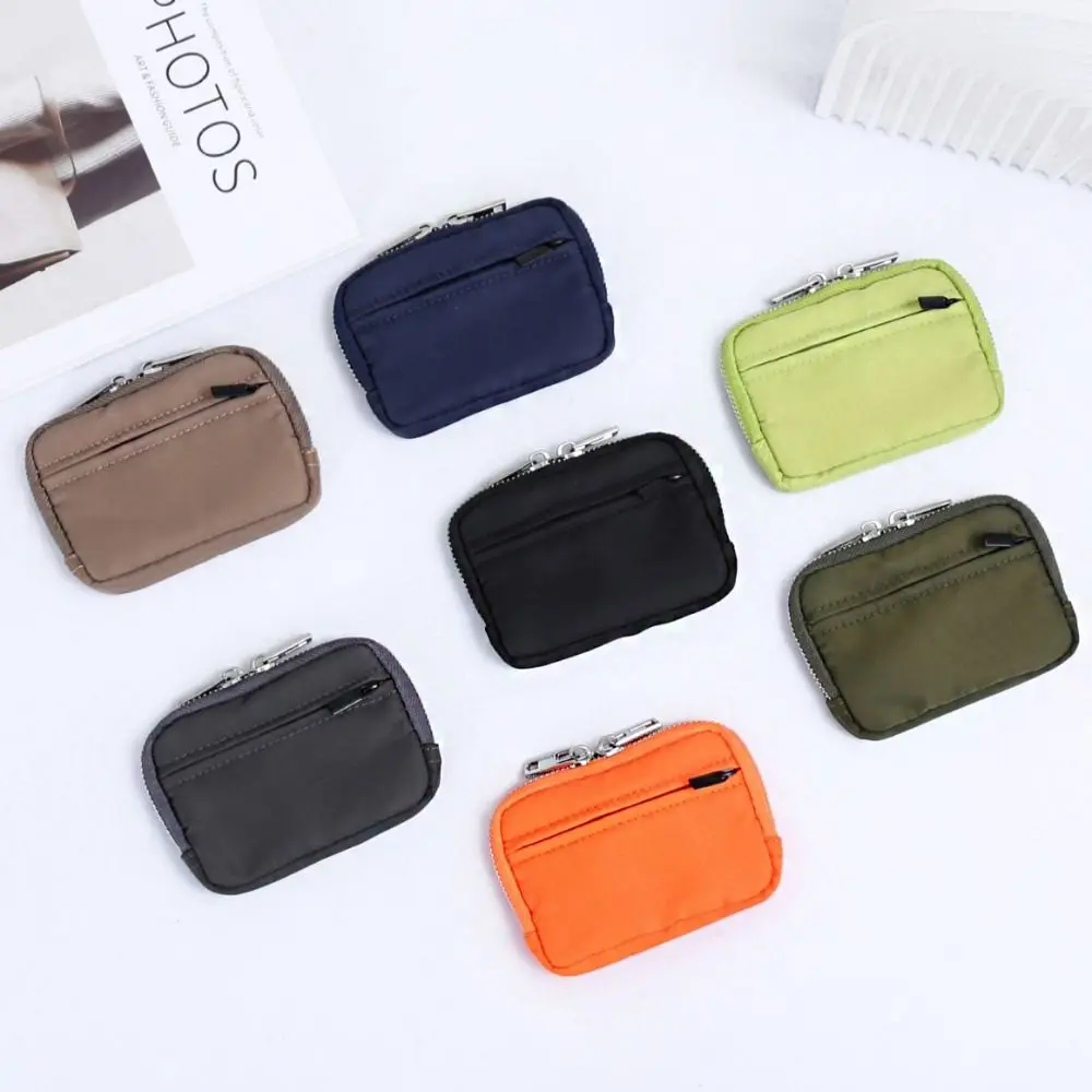 Portable Nylon Coin Purse Card Holder RFID Anti-theft Men Wallet Korean Style Bank Card Organizer Mini Earbuds Storage Bag