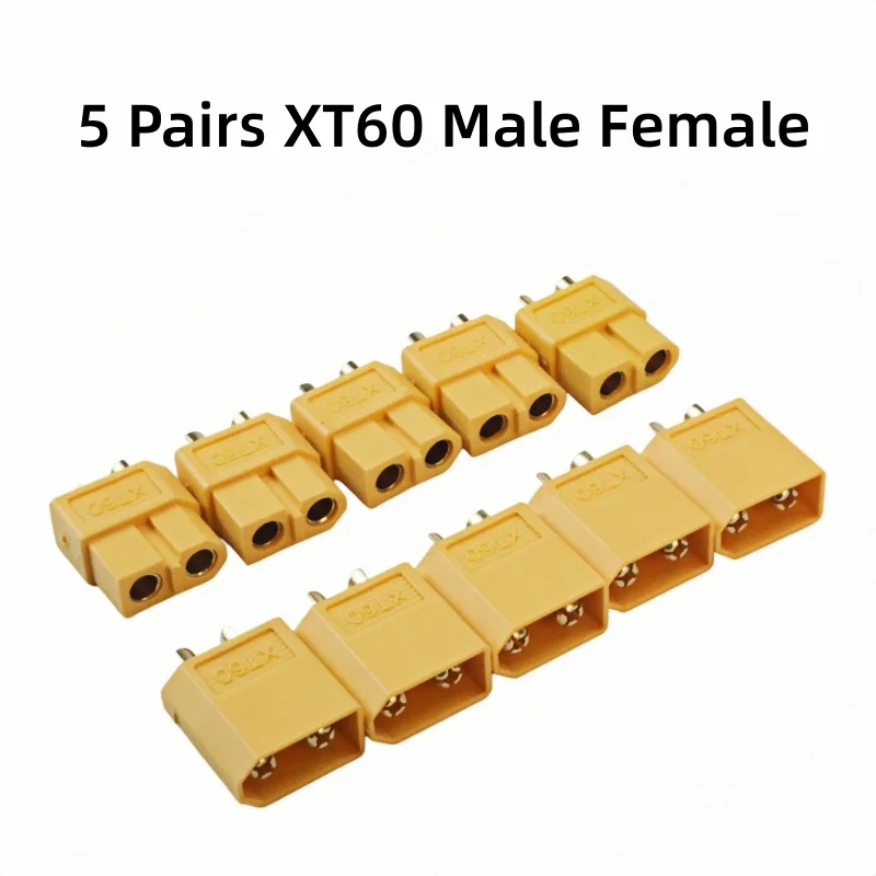 5/10 Paar XT60-Steckverbinder XT60 Männlich-Weiblich Bullet-Stecker Stromanschlüsse für RC Lipo Akku Motor XT60 Drohnen-Steckverbinder