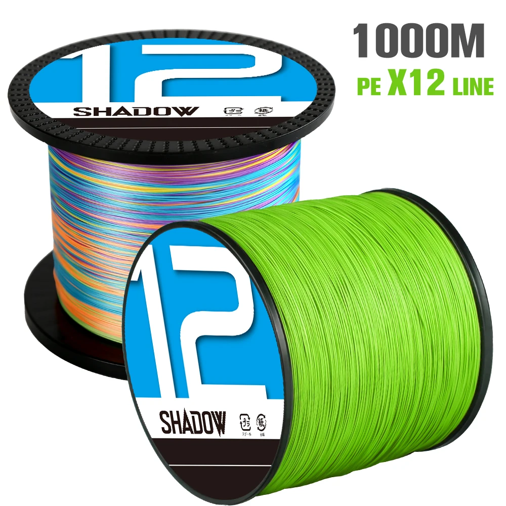 X12 Upgrade Braided Fishing Line 12 Strands 1000M 500M 300M Japan 14LB-80LB High Stength Multifilament PE Line Sea Fishing Pesca