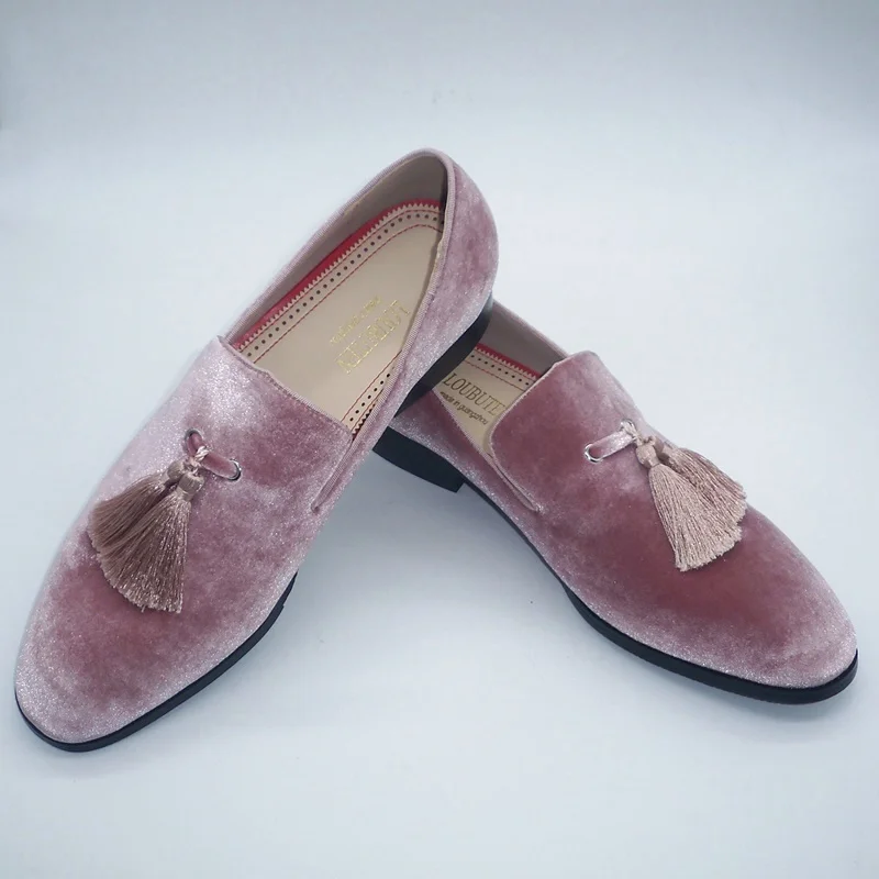

Men's Velvet Shoes Fashion Tassel Loafers Dress Shoes Man Slip-on Casual Shoes Flats Male Moccasin Shoes