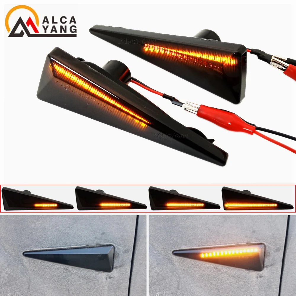 2pieces Led Dynamic Side Marker Turn Signal Light For Renault Megane MK2 CC Espace MK4 Scenic MK2 Wind Avantime Thalia 2