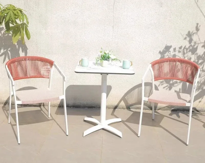 Outdoor tables and chairs courtyard balcony leisure tables and chairs three-piece set