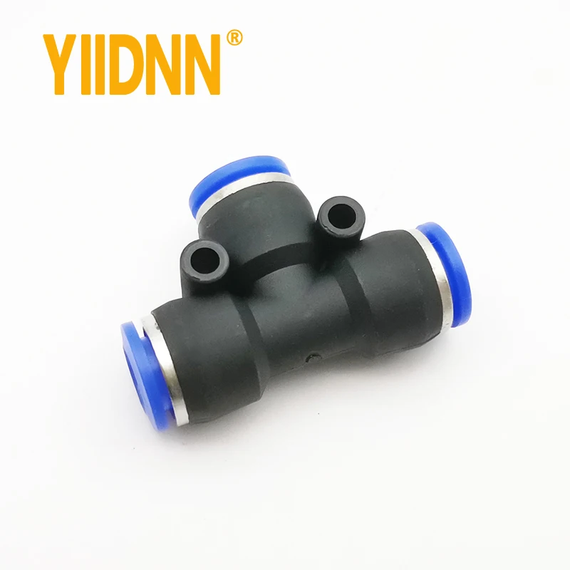 PE Pneumatic Fittings Plastic T Type 3-way For 4mm 6mm 8mm 10mm Tee Tube Quick Connector fitting
