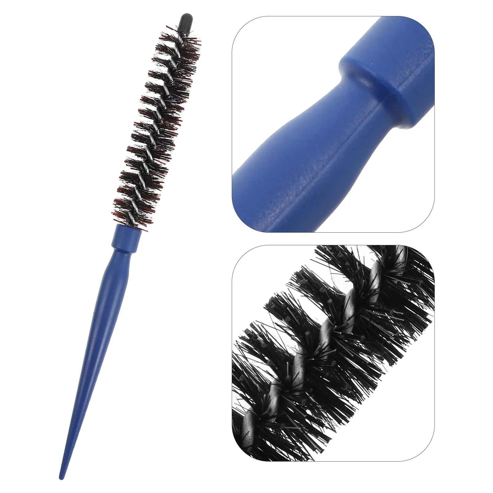 2Pcs Nylon Bristle Small Round Hair Brush Roller Comb Quiff Curling Bang Styling Salon Thin Short Hairbrush Blow Dry